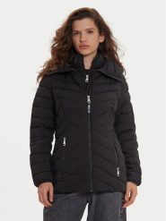 DKNY Kurtka puchowa DLEMPN45 Czarny Regular Fit. Czarne kurtki DKNY, xl, bez wzorów, z puchu, bez kaptura. Za 369.99 zł.