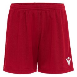 Szorty Macron Amethyst Hero. Czerwone szorty sportowe Macron, bez wzorów, z materiału, na fitness i siłownię. Za 124.00 zł.