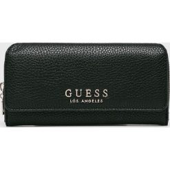 Guess Jeans - Portfel. Czarne portfele Guess Jeans, z aplikacjami, z jeansu. Za 279.90 zł.