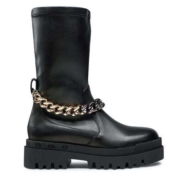 Botki Badura. Czarne botki Badura, bez wzorów, bez obcasa, na płaskiej podeszwie, bez zapięcia. Za 449.99 zł.