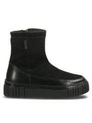 Gant Botki 29543785 Czarny. Czarne botki Gant, bez wzorów, ze skóry, bez obcasa, na płaskiej podeszwie, bez zapięcia. Za 419.99 zł.