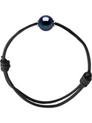 Pearline Bransoletka z perłą w kolorze czarnym rozmiar: onesize. Czarne bransoletki Pearline, z perłą, srebrne. Za 152.99 zł.