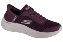 Buty sportowe Sneakersy damskie, Slip-Ins: GO WALK Flex - Grand Entry. Czerwone buty treningowe Skechers, bez wzorów, z materiału, przed kostkę, bez zapięcia, trekkingowe. Za 299.00 zł.