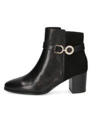 Caprice Skórzane botki w kolorze czarnym rozmiar: 41. Czarne botki Caprice, bez wzorów, bez obcasa, bez zapięcia. Za 239.86 zł.