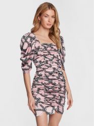 Silvian Heach Sukienka koktajlowa GPP23203VE Różowy Slim Fit. Czerwone sukienki Silvian Heach, bez wzorów, z syntetyku, wizytowe, bez kołnierzyka, bez ramiączek. Za 439.99 zł.