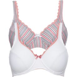 Biustonosz (2 szt.), bawełna organiczna bonprix z nadrukiem + biały. Biustonosze marki bonprix. Za 49.98 zł.