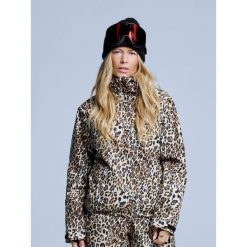 Kurtka narciarska damska - Arty - Ocieplana 2L - Panterkę. Brązowe kurtki narciarskie POEDERBAAS, na zimę, l, bez wzorów, z materiału, bez kaptura, narciarskie. Za 1,002.32 zł.