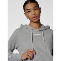 Bluza damska z kapturem Hummel Elemental. Szare bluzy Hummel, bez wzorów, sportowe, bez ramiączek, z kapturem. Za 170.00 zł.