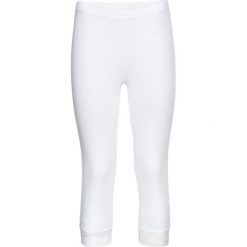 Legginsy rybaczki do spania z koronką bonprix biały. Legginsy marki bonprix. Za 34.99 zł.