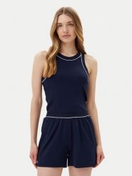 Lacoste Piżama 4F8400 Granatowy Regular Fit. Niebieskie piżamy Lacoste, xs, bez wzorów, z bawełny, bez kołnierzyka, bez ramiączek. Za 219.99 zł.