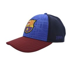 Czapka z daszkiem FC Barcelona - oficjalna licencjonowana. Niebieskie czapki z daszkiem HOLIPROM, bez wzorów, eleganckie. Za 97.90 zł.