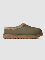 UGG Skórzane kapcie "Tasman II" w kolorze khaki rozmiar: 37. Brązowe kapcie UGG, bez wzorów, ze skóry. Za 375.96 zł.