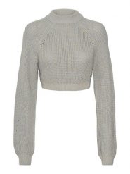 Noisy may Sweter "Frankie" w kolorze szarym rozmiar: XL. Szare swetry Noisy May, xl, bez wzorów, ze splotem, bez ramiączek. Za 51.55 zł.