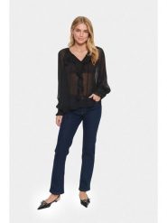 SAINT TROPEZ Bluzka w kolorze czarnym rozmiar: M. Czarne bluzki Saint Tropez, m, bez wzorów, bez kołnierzyka, bez ramiączek. Za 104.99 zł.