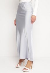Szara Satynowa Spódnica Maxi Shapas. Szare spódnice Born2be, l, bez wzorów, z satyny, maxi. W wyprzedaży za 84.99 zł.