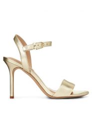Lauren Ralph Lauren Sandały Gwen 802940587001 Złoty. Żółte sandały Lauren Ralph Lauren, bez wzorów, ze skóry, bez obcasa, na szpilce, bez zapięcia. Za 479.99 zł.