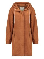 Geographical Norway Płaszcz polarowy "Tartine" w kolorze karmelowym rozmiar: XL. Brązowe płaszcze Geographical Norway, xl, bez wzorów, z polaru, bez kaptura. Za 173.60 zł.