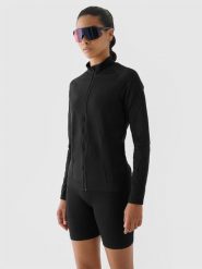 4F Bluza treningowa bezszwowa rozpinana bez kaptura 4F x Anna Lewandowska - czarna L/XL. Czarne bluzy bez kaptura 4f, l, bez wzorów, z dzianiny, bez kaptura, na fitness i siłownię. W wyprzedaży za 119.99 zł.