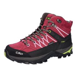 Buty trekkingowe damskie CMP Rigel Mid Wp. Czerwone buty trekkingowe CMP, bez wzorów, bez zapięcia, trekkingowe. Za 429.99 zł.