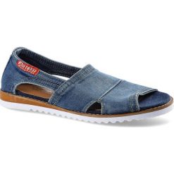 Jeansowe Sandały Damskie Artiker Modne Letnie Buty. Niebieskie sandały Artiker, bez wzorów, z denimu, z otwartym noskiem, bez obcasa, bez zapięcia. Za 229.00 zł.