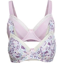 Biustonosz (2 szt.), bawełna organiczna bonprix biel wełny z nadrukiem + matowy lila. Biustonosze marki bonprix. Za 69.98 zł.