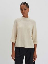 Someday Sweter w kolorze beżowym rozmiar: 36. Brązowe swetry someday., bez wzorów, z wełny, bez ramiączek. Za 281.76 zł.