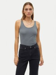 Vero Moda Top Maxi 10185110 Szary Regular Fit. Szare topy Vero Moda, s, bez wzorów, z bawełny, bez kołnierzyka, bez ramiączek. Za 49.99 zł.