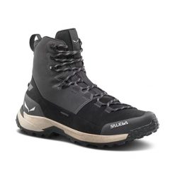 Damskie buty trekkingowe Salewa Puez Winter Mid Ptx. Czarne buty trekkingowe Salewa, bez wzorów, z materiału, bez zapięcia, trekkingowe, primaloft. Za 912.50 zł.