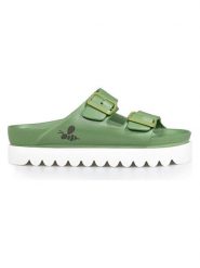 Avispas Klapki "Sunset" w kolorze zielonym rozmiar: 38. Zielone klapki Avispas, bez wzorów, klasyczne, z otwartym noskiem, bez obcasa, na platformie, bez zapięcia. Za 104.99 zł.
