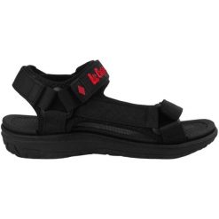 Sandały Lee Cooper LCW-24-34-2615LA czarne. Czarne sandały bez wzorów, z otwartym noskiem, bez obcasa, bez zapięcia. W wyprzedaży za 189.25 zł.