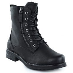 Botki damskie workery czarne Jezzi 7861. Czarne botki Jezzi, bez wzorów, ze skóry ekologicznej, bez obcasa, bez zapięcia. Za 99.99 zł.