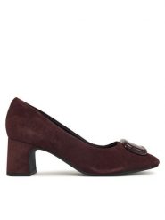 Clarks Czółenka Fernie Trim 26183038 Bordowy. Czerwone czółenka Clarks, bez wzorów, ze skóry, bez obcasa, bez zapięcia. Za 399.99 zł.