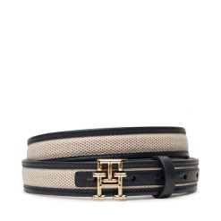 Pasek Damski Tommy Hilfiger. Niebieskie paski Tommy Hilfiger, bez wzorów. Za 289.99 zł.
