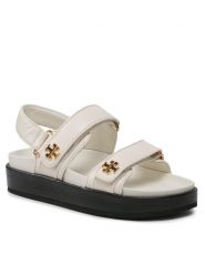 Tory Burch Sandały Kira Sport Sandal Calf Leather 144328 Écru. Sandały Tory Burch, bez wzorów, ze skóry, sportowe, bez obcasa, na płaskiej podeszwie, bez zapięcia. Za 1,519.00 zł.