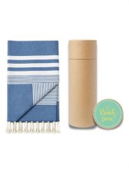 Towel to Go Chusta hammam "Herike" w kolorze niebieskim - 180 x 100 cm rozmiar: onesize. Niebieskie chusty Towel to Go, bez wzorów, z bawełny. Za 69.99 zł.