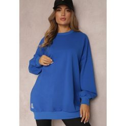 Niebieska Bluza Oversize Cayae. Niebieskie bluzy Renee, uniwersalny, bez wzorów, z dzianiny, bez kaptura. W wyprzedaży za 127.99 zł.