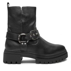 Botki Aldo. Czarne botki Aldo, bez wzorów, bez obcasa, na płaskiej podeszwie, bez zapięcia. Za 319.99 zł.