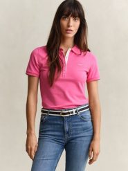 Gant koszulka polo Kobiety Bawełna wyrazisty róż, XS. Czerwone t-shirty sportowe Gant, xs, bez wzorów, z bawełny, bez ramiączek. Za 329.95 zł.