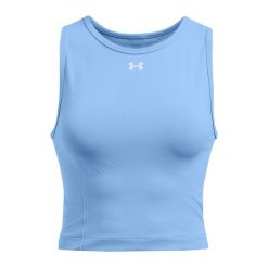 Tank top treningowy damski Under Armour Vanish Seamless. Niebieskie topy Under Armour, s, bez wzorów, bez kołnierzyka, bez ramiączek. Za 167.60 zł.