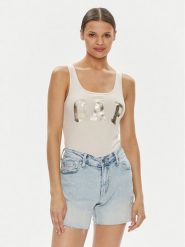 Gap Top 715017-03 Écru Slim Fit. Topy GAP, xxs, bez wzorów, z bawełny, bez kołnierzyka, bez ramiączek. Za 59.99 zł.
