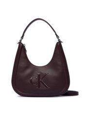 Calvin Klein Torebka Bold Ck Small Crescent Bag LV04F3561G Bordowy. Czerwone torebki klasyczne Calvin Klein, bez wzorów, ze skóry, bez dodatków. Za 409.99 zł.