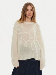 Munthe Sweter Tahlis 243160124370 Écru Loose Fit. Swetry Munthe, bez wzorów, z syntetyku, bez ramiączek. Za 829.99 zł.