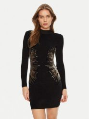 Marciano Guess Sukienka dzianinowa 5RGK67 5806Z Czarny Bodycon Fit. Czarne sukienki Marciano Guess, z aplikacjami, z dzianiny, bez kołnierzyka, bez ramiączek, bodycon. Za 749.99 zł.