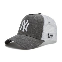 Czapka z daszkiem New Era. Szare czapki z daszkiem New Era, bez wzorów, z jersey. Za 129.99 zł.