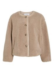 Vila Kurtka przejściowa "Vilyly" w kolorze beżowym rozmiar: 42. Brązowe kurtki Vila, bez wzorów, bez kaptura. Za 249.17 zł.