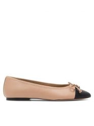 Nine West Baleriny 122AL4108 Beżowy. Brązowe baleriny Nine West, bez wzorów, ze skóry, bez obcasa, bez zapięcia. Za 119.99 zł.