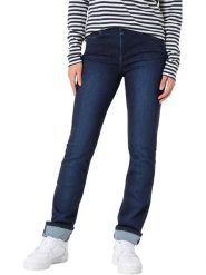 Timezone Dżinsy "Marah" - Slim fit - w kolorze granatowym rozmiar: W32/L30. Niebieskie jeansy Timezone, l, z aplikacjami, klasyczne, z podwyższonym stanem. Za 119.12 zł.