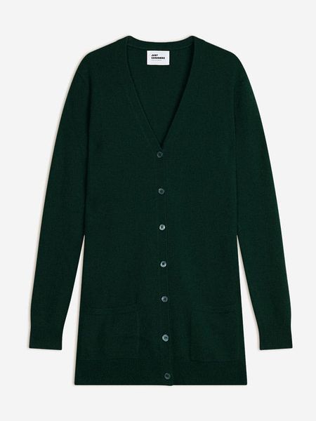 Just Cashmere Kaszmirowy kardigan w kolorze ciemnozielonym rozmiar: XL. Zielone swetry Just Cashmere, xl, bez wzorów, z kaszmiru, bez ramiączek. Za 426.99 zł.