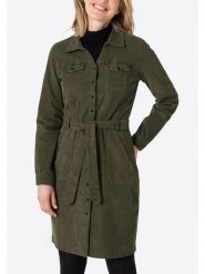 Timezone Sukienka sztruksowa w kolorze khaki rozmiar: XL. Brązowe sukienki Timezone, xl, bez wzorów, ze sztruksu, bez kołnierzyka, bez ramiączek, mini. Za 127.65 zł.