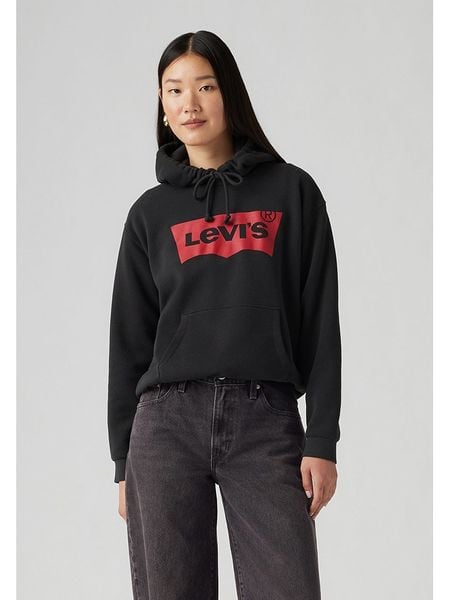 Levi's Bluza w kolorze czarnym rozmiar: S. Czarne bluzy Levi's, s, bez wzorów, z kapturem. Za 167.28 zł.